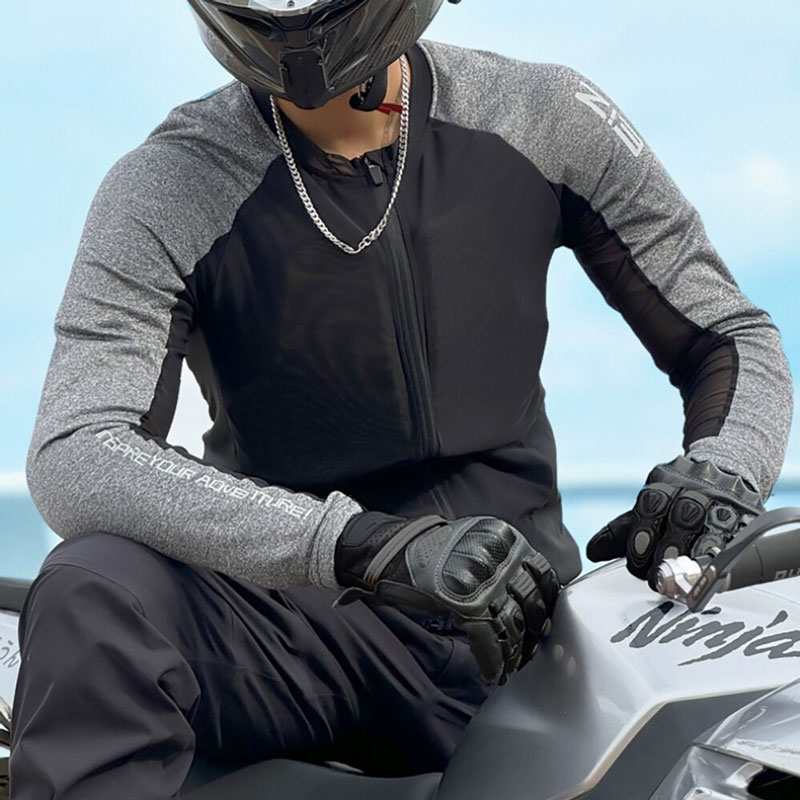 Motorcycle Gear For Summer - เสื้อแจ็คเก็ตมอเตอร์ไซค์สำหรับผู้ชาย ระบายอากาศได้ดีสำหรับฤดูร้อน พร้อมชุดเกราะป้องกันตัวแบบยืดหยุ่นสำหรับนักขี่มอเตอร์ไซค์วิบาก เสื้อแจ็คเก็ตสำหรับนักแข่ง ได้รับการรับรองมาตรฐาน CE