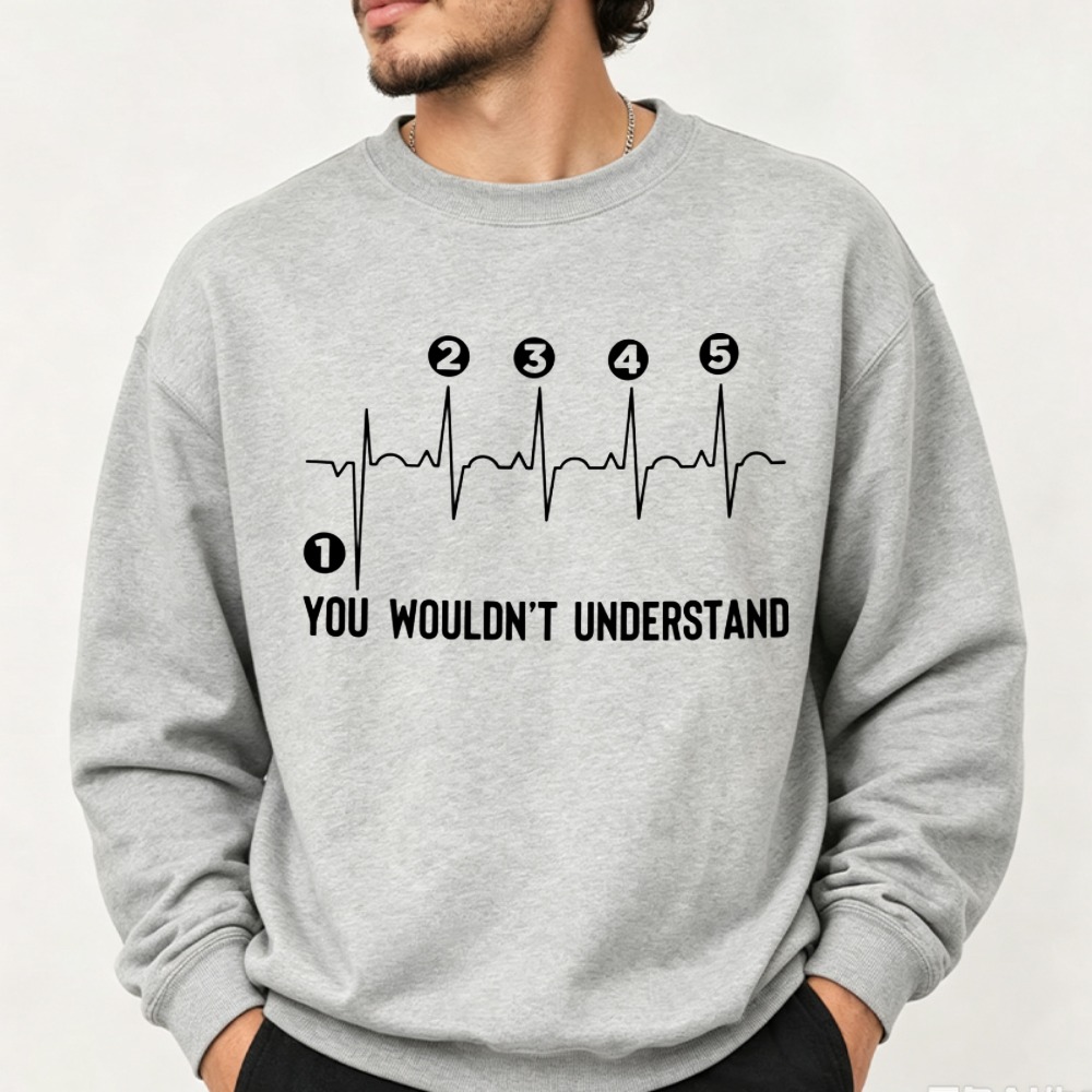 Motorcycle Gear Quotes - เสื้อสเวตเตอร์ลายพิมพ์คำคมตลกสำหรับนักบิดมอเตอร์ไซค์ ลายชีพจรการเปลี่ยนเกียร์มอเตอร์ไซค์ ผ้าเนื้อนุ่ม ใส่สบาย แบบสวม